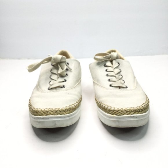 UGG Eyan ll Canvas Sneaker Women Size 9 White Cream Lace Up - Picture 5 of 8